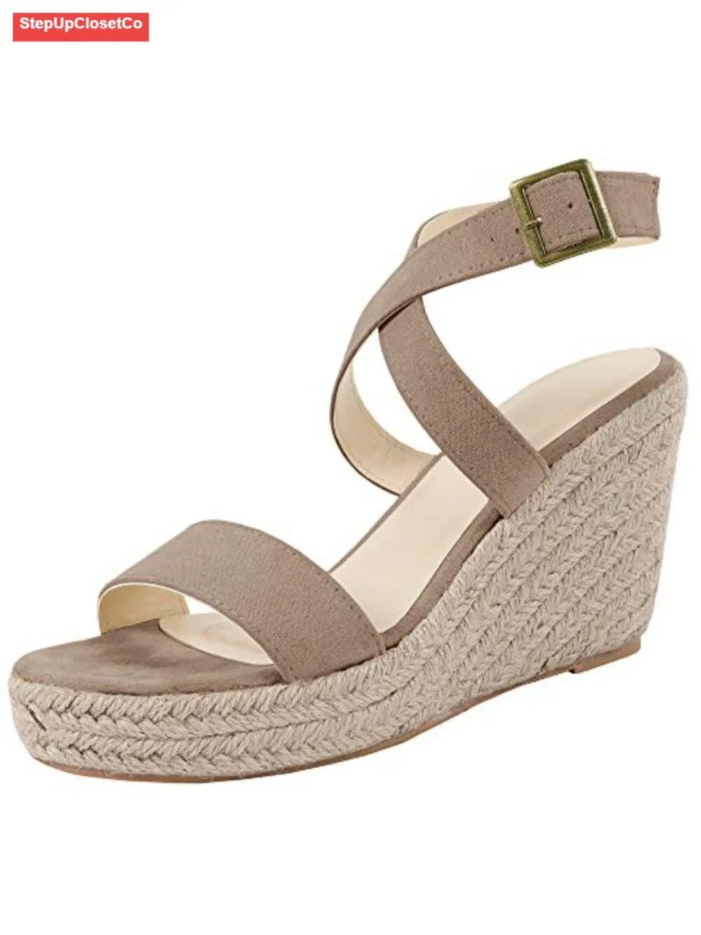 Wedge Platform Espadrille Sandals Ankle Strap Open Toe